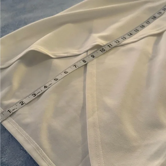 PrettyGarden Cream Asymmetrical Wrap Pencil Skirt Women’s Small NWT Midi - Picture 12 of 12